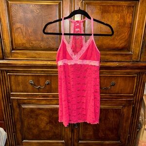Cosmopolitan Pink Lace Lingerie Chemise M
